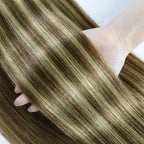 Clip in Hair Extensions Straight 100% Remy Human Hair Clip in Extensions Invisible Seamless Clip ins Hair Extension 8pcs Natural