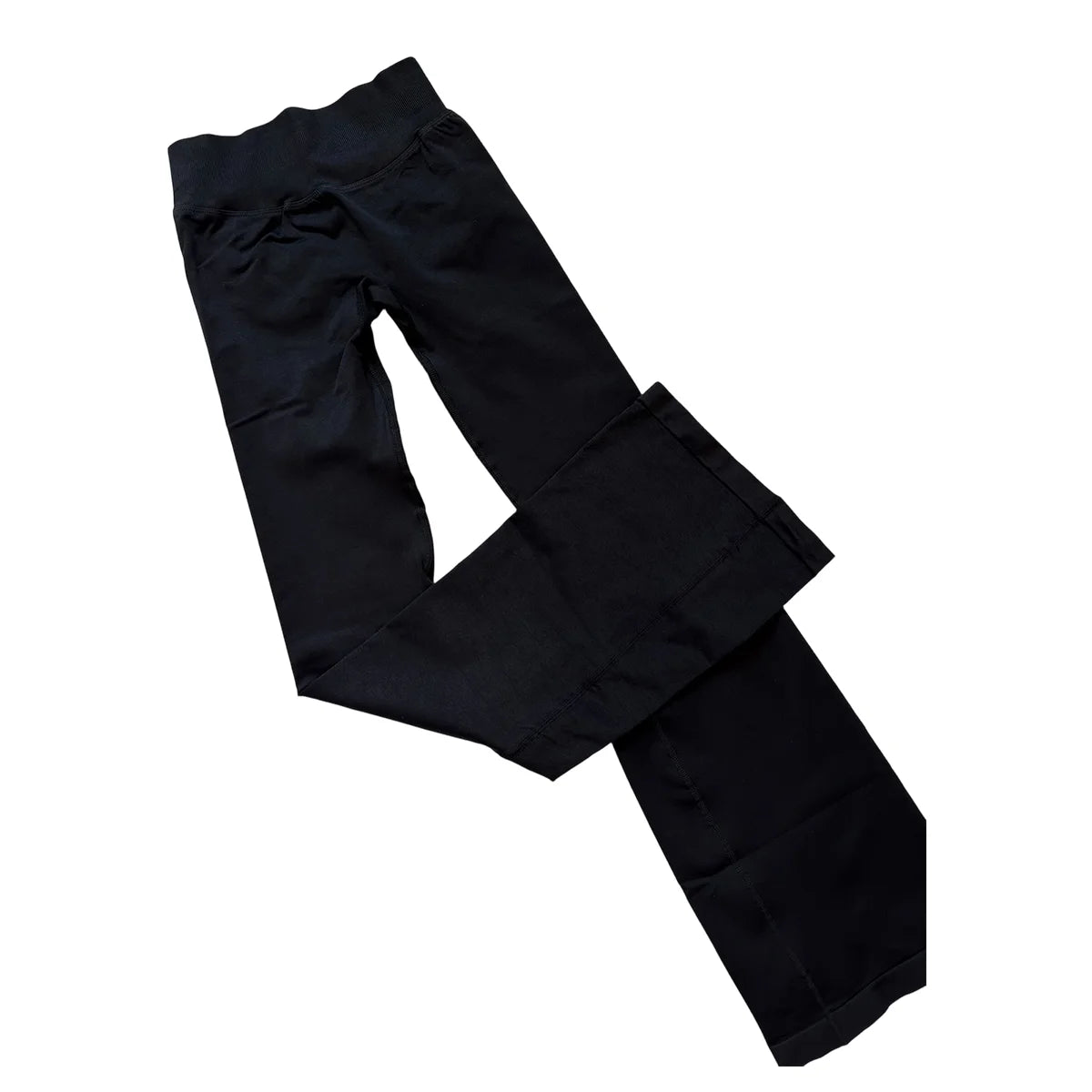 Flares Legggings Seamless Mid To Low Waistband Glute Contouring Wide Leg Pants Scrunch Booty Fitness Yoga Gym Flared Leggings