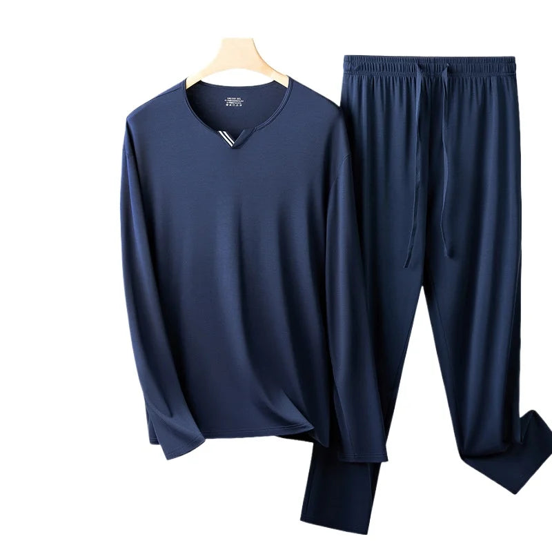 Men Pajamas Set Ultra Fine Tencel Modal Spring and Summer Comfort Loungwear Luxury Men Pajamas