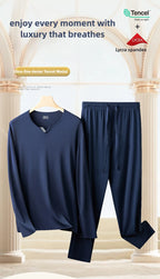 Men Pajamas Set Ultra Fine Tencel Modal Spring and Summer Comfort Loungwear Luxury Men Pajamas