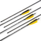 Toparchery 6/12/24pcs 33" Archery Pure Carbon Arrow ID6.2mm Spine 400 with 4'' Natural Feather for Outdoor Shooting Hunting