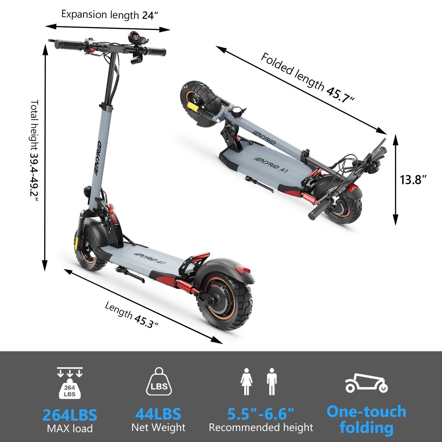 Polish warehouse. Fast delivery Scooters Electric iENYRID A1 Electric Scooter for Adult Lightweight for Daily Commuting Dual Sho