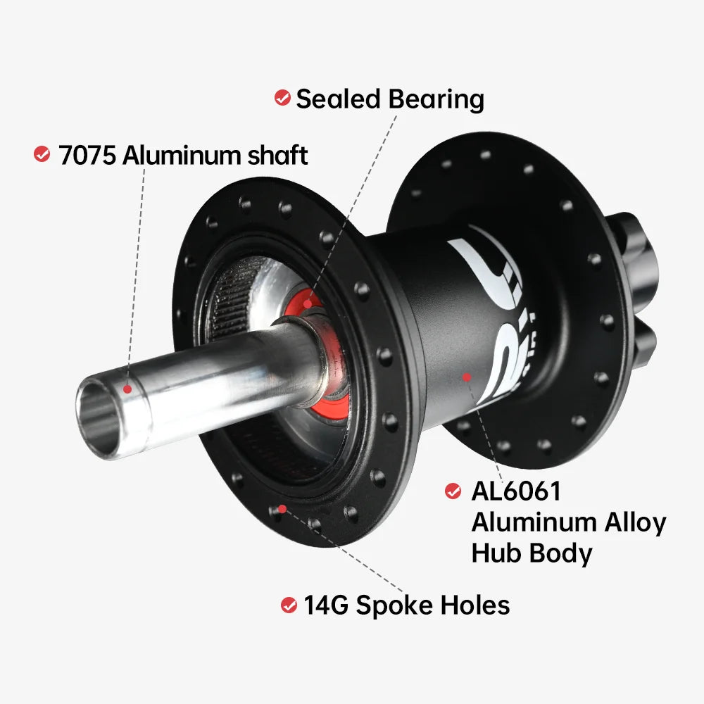 ARC MT088 MTB Hub 6 Pawls 180 Clicks Sealed Bearing Hub Front 9x100 15x100 Rear 10x135 12x142 Bicycle Cube 8 9 10 11 12 Speed
