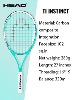 HEAD Carbon Composite Integration Tennis Racket For Beginners Men Women College Students Single Training Racquet