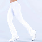 Flares Legggings Seamless Mid To Low Waistband Glute Contouring Wide Leg Pants Scrunch Booty Fitness Yoga Gym Flared Leggings