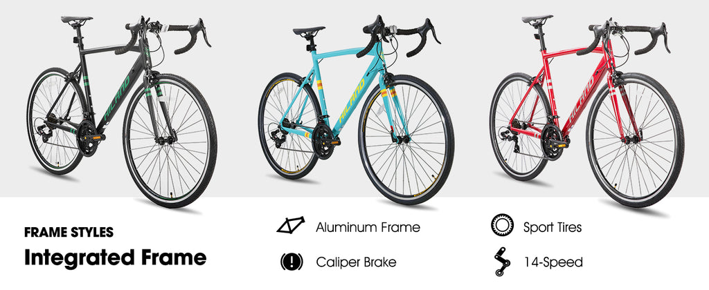 Hiland Aluminum Road Bike,Shimano 14 Speeds, 53/57cm Frame, Racing Bike for Men Mens Racing Bike