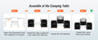 SucceBuy Camping Outdoor Kitchen Table Cabinet Foldable Folding Cooking Storage Rack Aluminum Alloy Bracket for BBQ Picnic