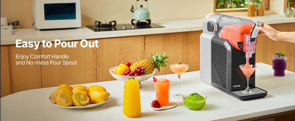 SucceBuy 2L/68oz No Ice Needed Slushy Machine Slushie Machine for Home Frozen Drink Maker with 6 Preset Programs Margarita Machi