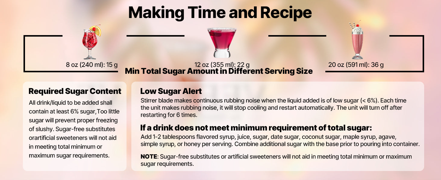 SucceBuy 2L/68oz No Ice Needed Slushy Machine Slushie Machine for Home Frozen Drink Maker with 6 Preset Programs Margarita Machi